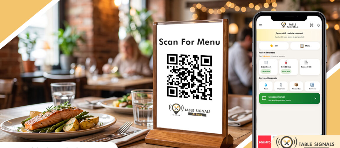 QR Codes on Tables for Restaurant Service